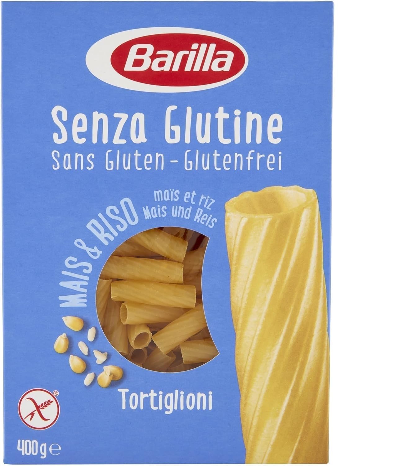 Italian Gourmet Bundle 20x Glutenfreie Tortiglioni 400g + Italian Gourmet Polpa Gratis – Italienische Glutenfreie Pasta aus Mais & Reis – Glutenfreie Nudeln Großpackung