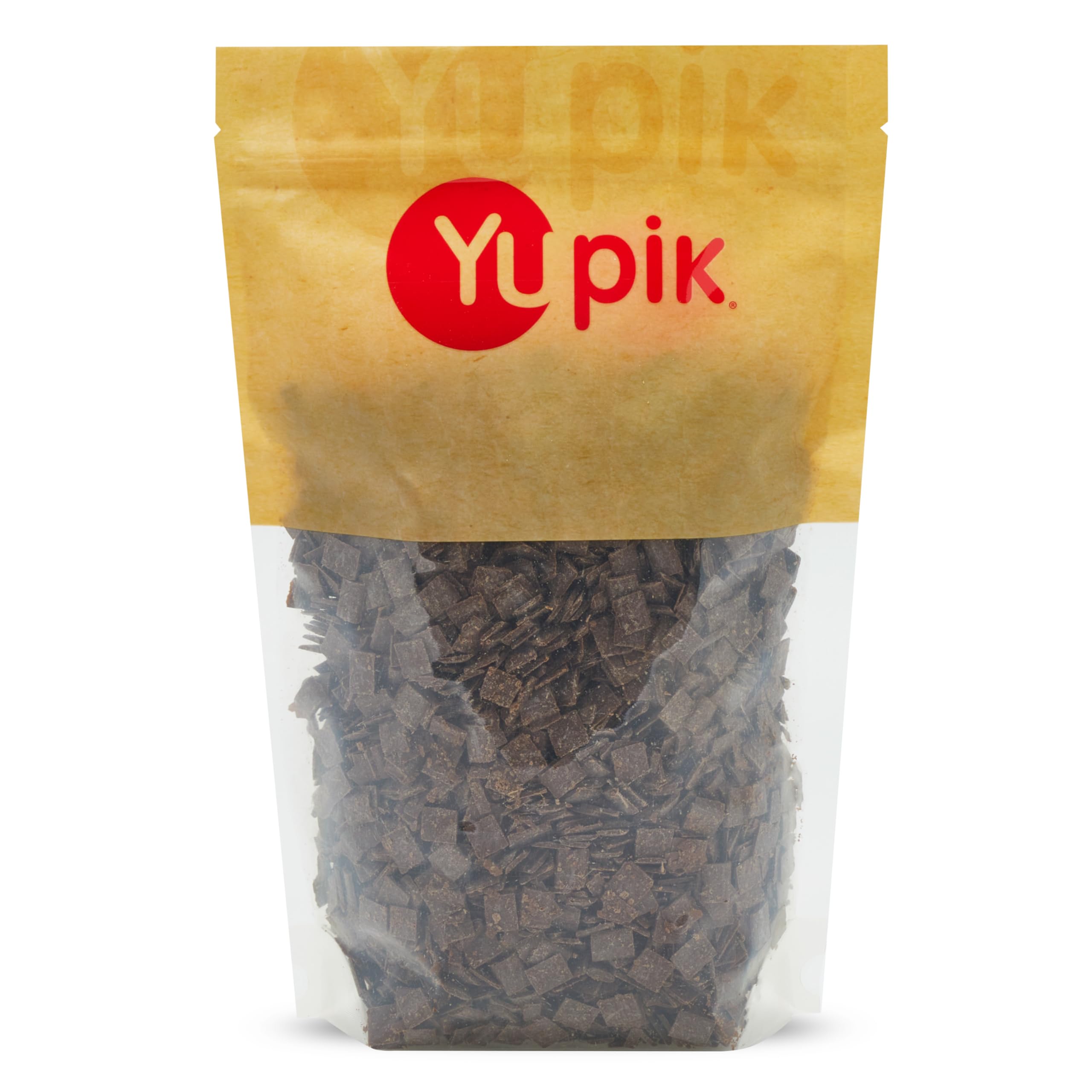 Yupik Semi-Sweet Dark Chocolate Flakes, 1 kg, Gluten-Free, Kosher, Thin Chocolate Shavings, Rich Dark Chocolate, Sweet Flavor, Ideal Topping, Perfect for Baking & Snacking