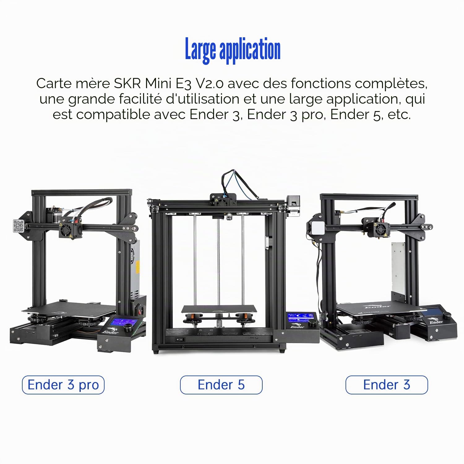 BIGTREETECH SKR Mini E3 V2.0 Carte de contrôle Mise à niveau de l'imprimante 3D Carte mère silencieuse 32Bit intégrée avec le pilote UART TMC2209