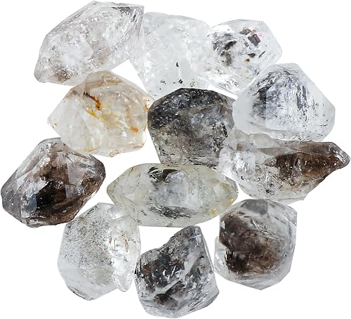 CRYSTALIS 50 carats Natural Black Herkimer Diamond Quartz Loose Gemstone Wholesa