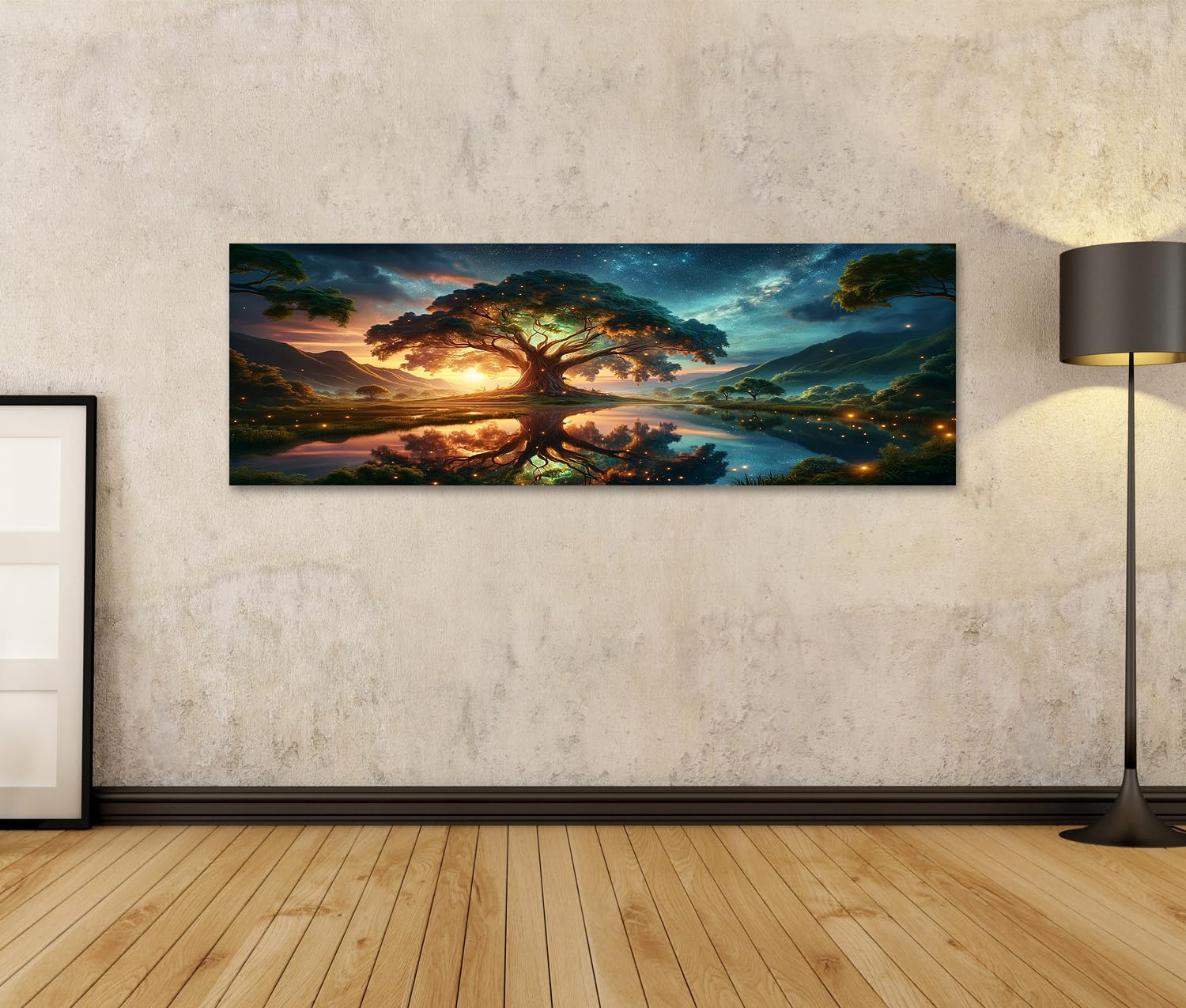 islandburner Prime Image sur toile Arbre majestueux paysage mystique Grand format Centre Images murales Poster