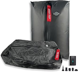 Airback Bag Vacpack,Vacuum Seal Bags for Clothing Travel,Compression Packing Cubes with Pump,Space Saver Bags for Suitcase,Waterproof Sealer Bags with Zipper (Small+Small)