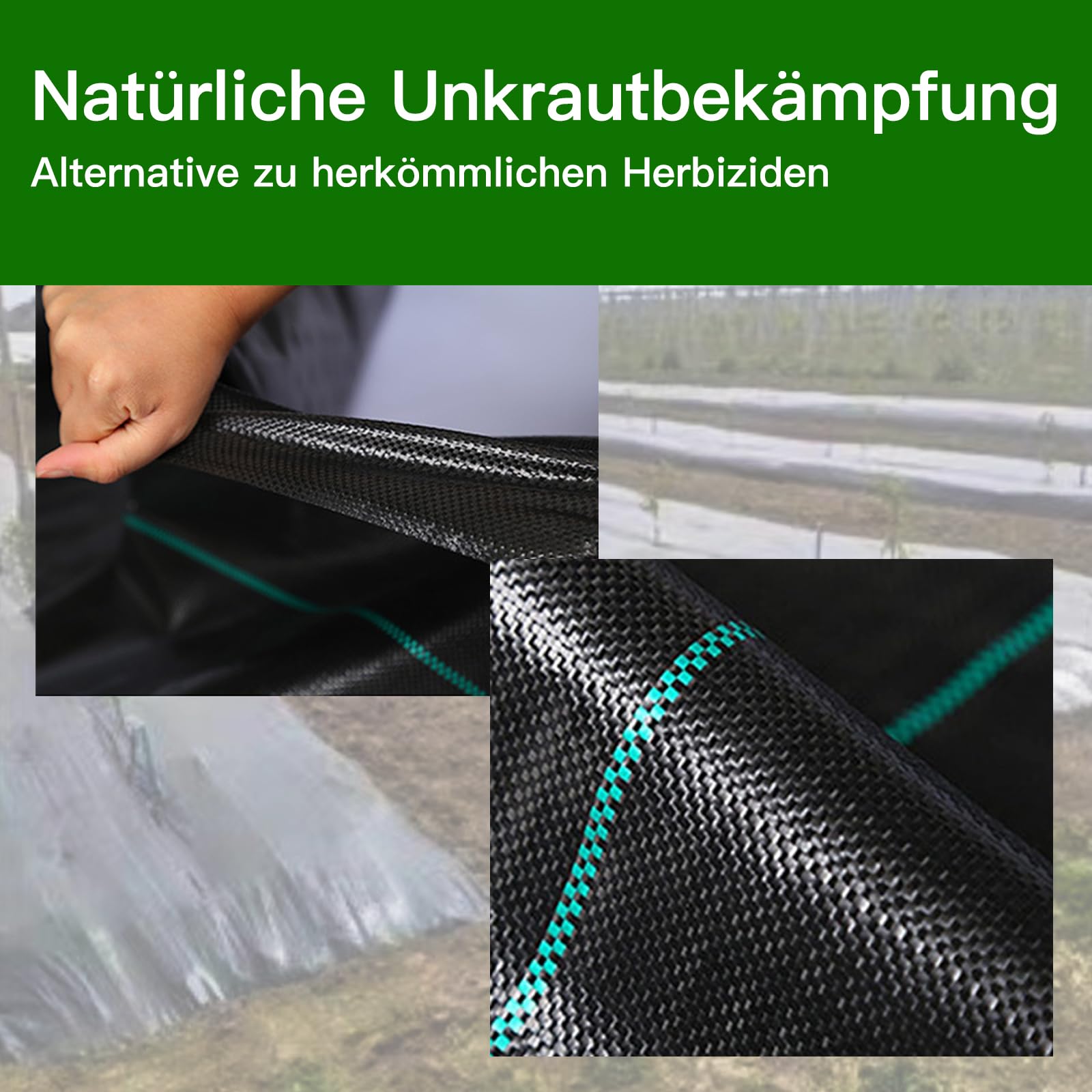 Włóknina przeciw chwastom ogrodowa 3 m x 10 m, 30 m² 90 g/m², włóknina przeciw chwastom, przepuszczająca wodę, odporna na rozerwanie, włóknina przeciw chwastom, folia do roślin, do ogrodu