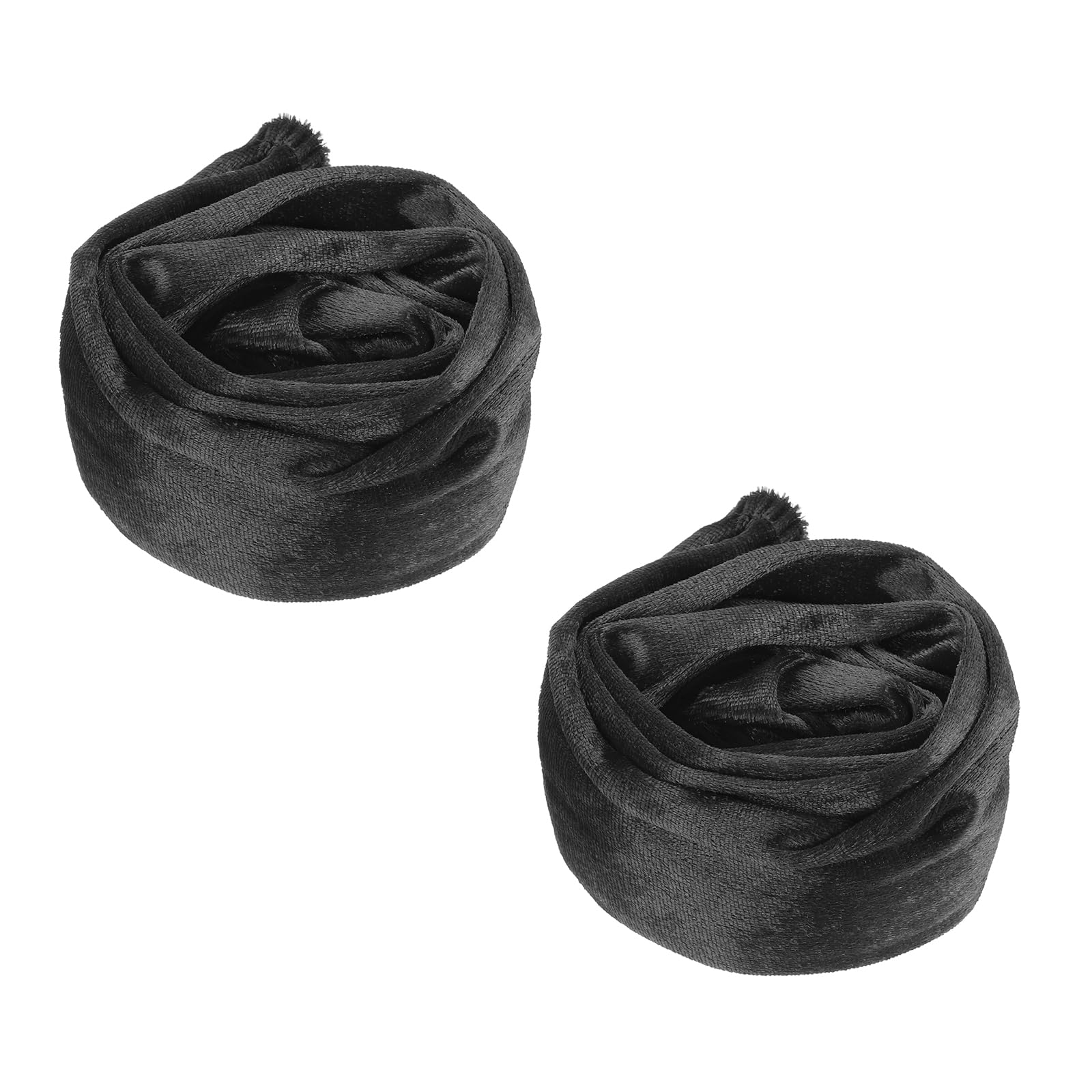 PATIKIL 3.3ft Chandelier Chain Cord Cover, 2 Pcs Velvet Cloth Fabric Chain Sleeve Decorative Cord Covers for Chandelier Wires Swing Cable, Hook and Loop Fastener Style, Black