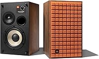 JBL L52 Classic 5.25" 2-Way Bookshelf Speakers Pair in Orange - Retro Walnut Design, Powerful JBL Sound