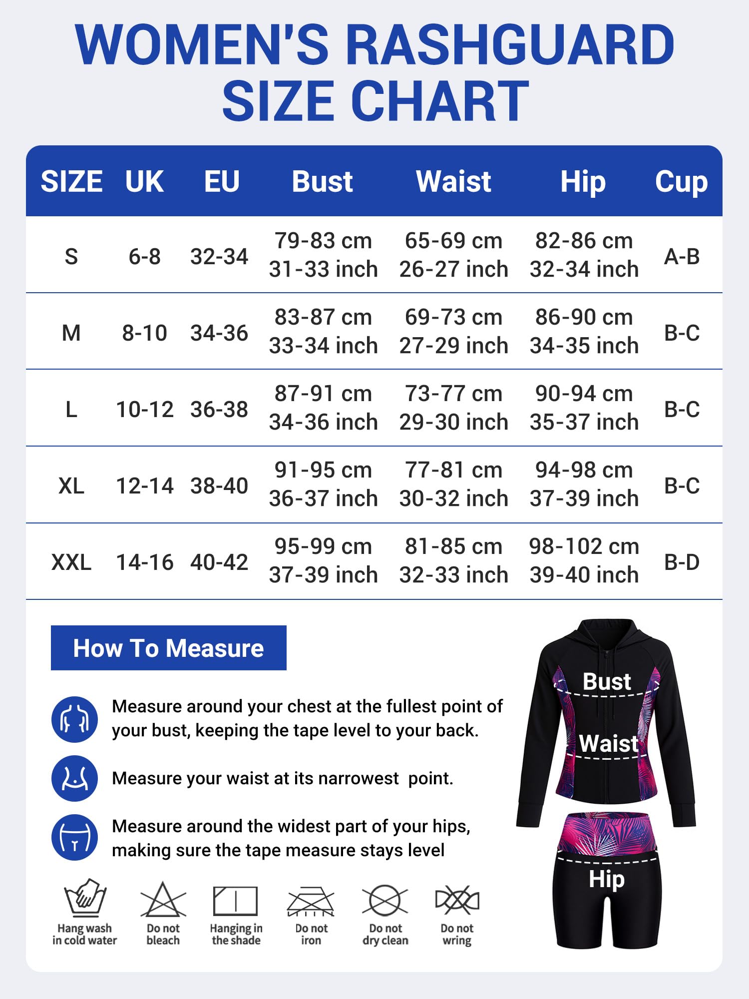 Owntop Maillot de bain à manches longues pour femme - Protection UV avec soutien-gorge intégré - Ensemble de 4 pièces pour la natation, le surf et les vacances à la plage