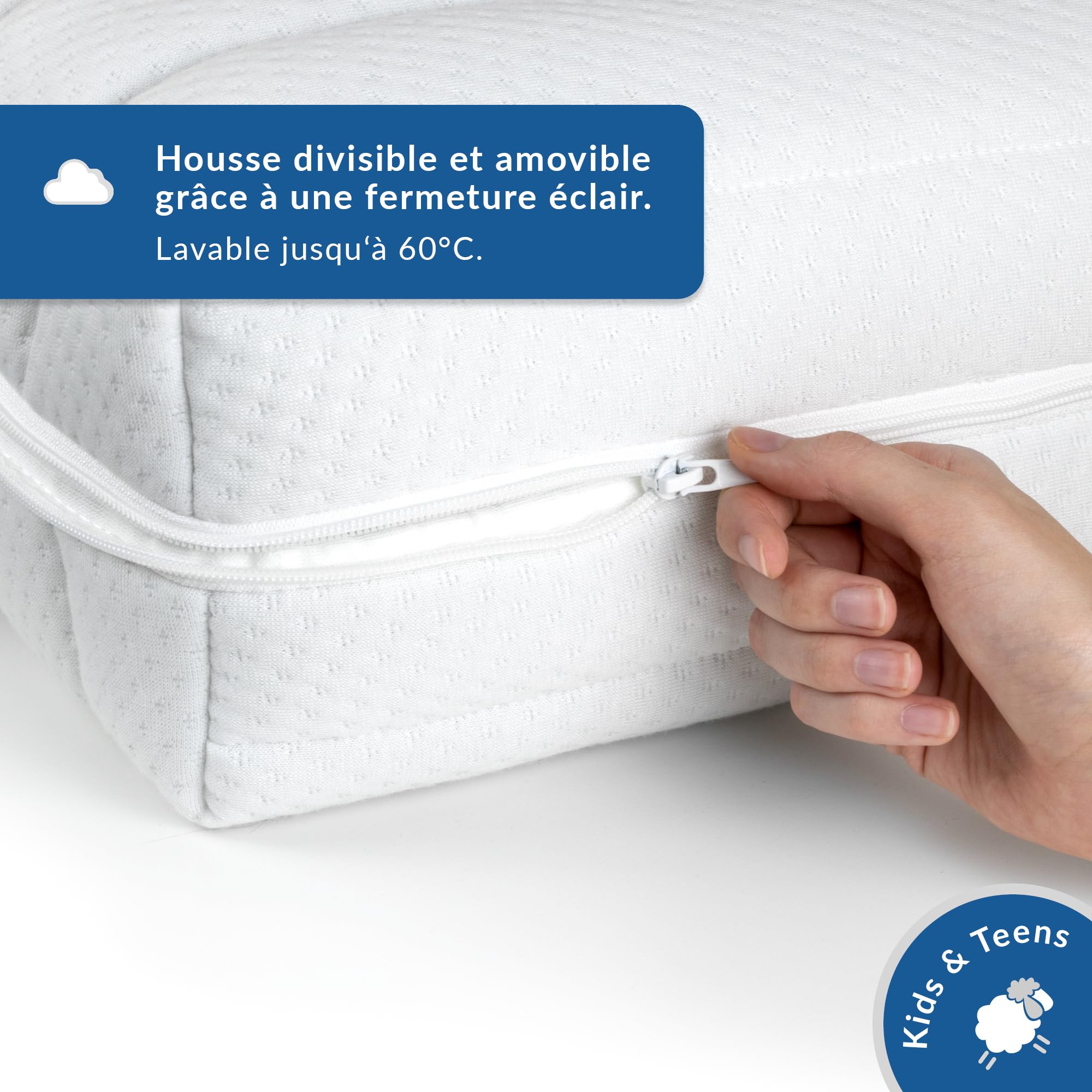 BMM Matelas pour Enfant UpMat 90 x 200cm H2 pour Lits superposés/Matelas en Mousse Froide certifié Öko-Tex/Adapté à Tous Les Lits superposés Courants/Matelas de Conception Allemande