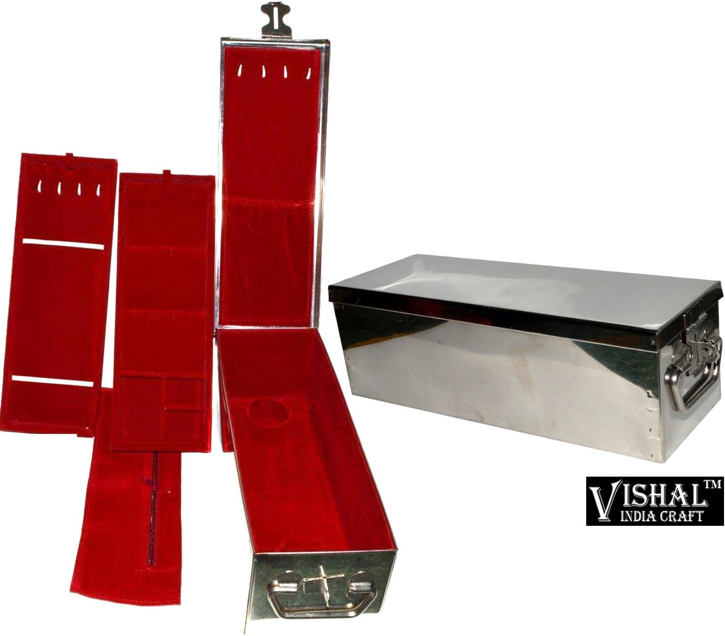 VISHAL INDIA CRAFT BANK ALUMINIUM LOCKER / STORAGE BOX / JEWELLERY STORAGE BOX / LOCKER BOX / JEWELLERY BOX / BANK LOCKER BOX / JEWELLERY CONTAINER / JEWELLERY STORAGE BOX