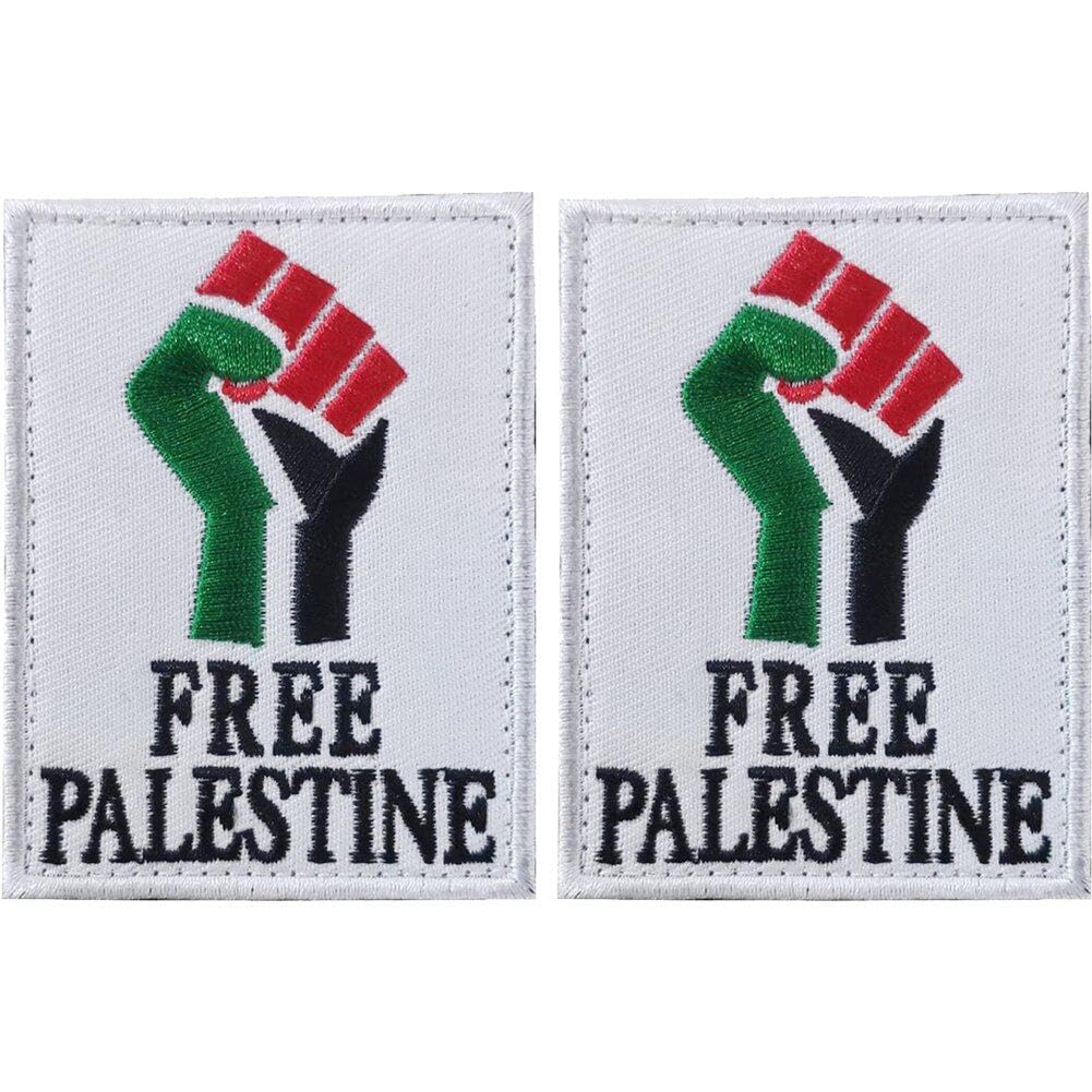 2 Pcs Palestinian Flag Embroidered Patch Palestinian Flag Military Applique Patch Free Palestine Iron on Patches for Clothes