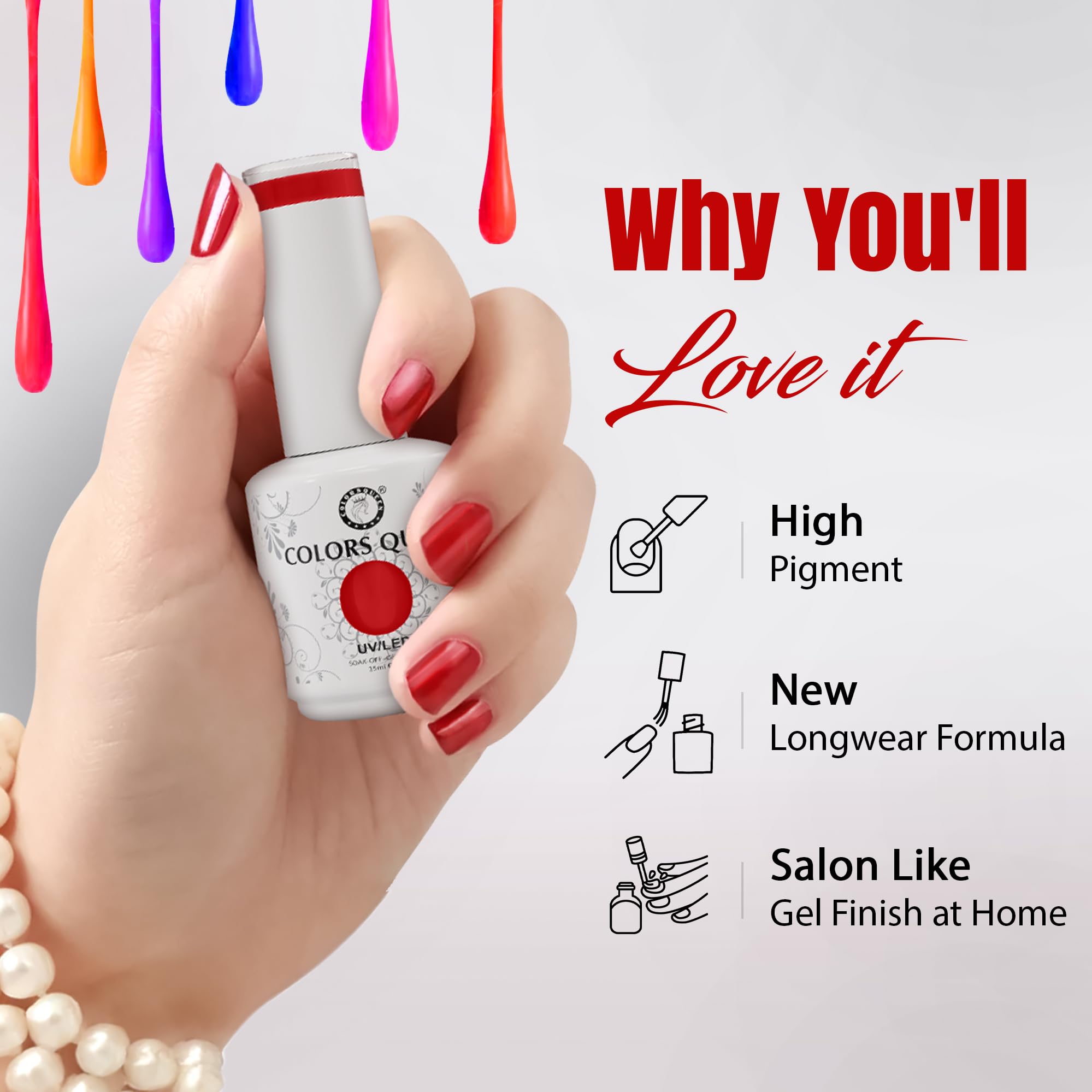 Buy Colors Queen UV LED Soak Off Gel Nail Polish | Long Lasting