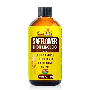 Safflower Hi Linoleic Oil, Cold pressed from High Linoleic Safflower seeds 8 oz
