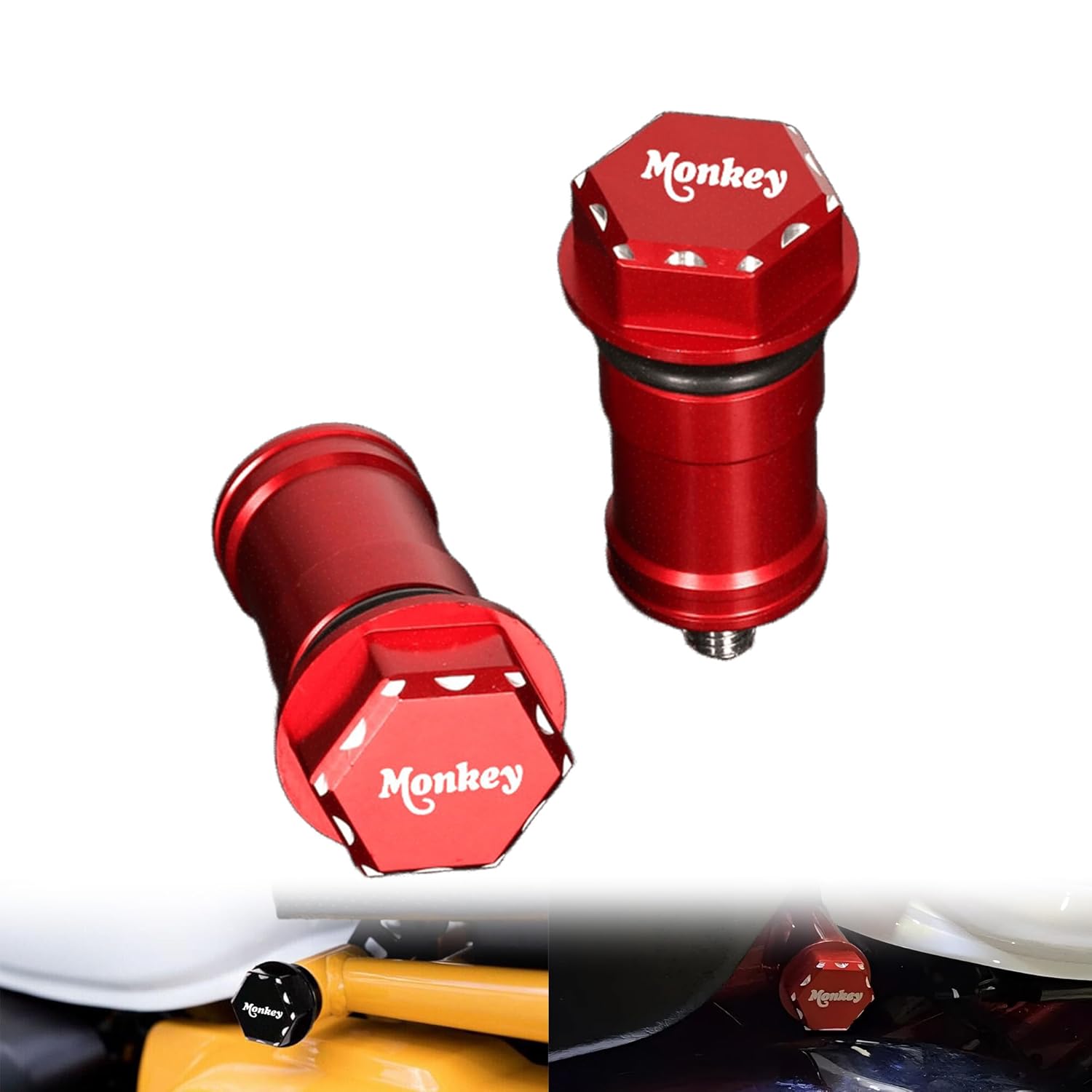 Monkey125 Hex Seat Screws Frame Cap Compatible with Monkey 125 2018-2024 CNC 3D Motorcycle Seat Frame Cap Bolts (Blue)