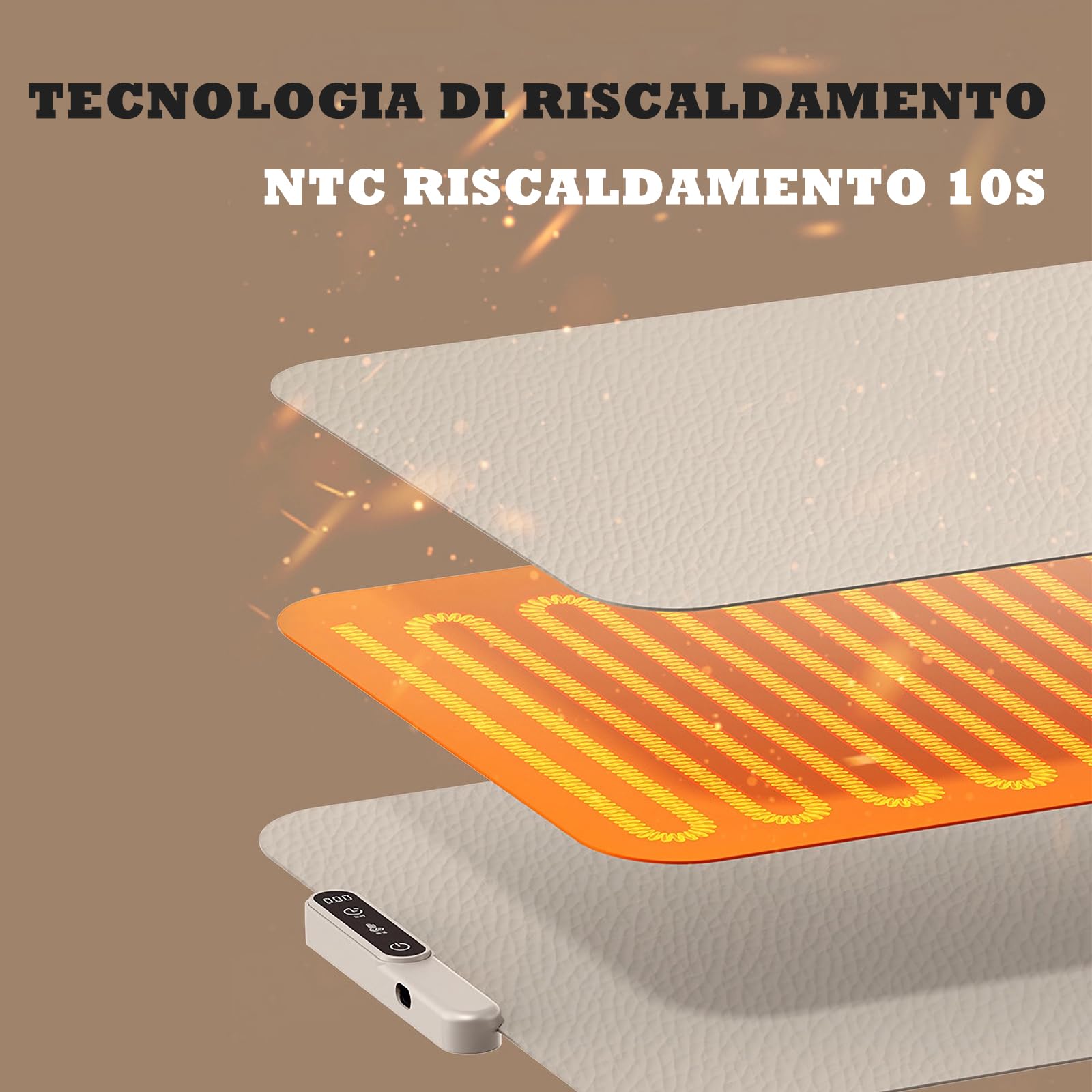 Vassoio Riscaldante Elettrico, Tappetino Elettrico Scaldavivande per Alimenti a Superficie Intera, 8 Livelli Temp, 50~120°C Regolabili, portatile e pieghevole in nanosilicone per mantenere in caldo