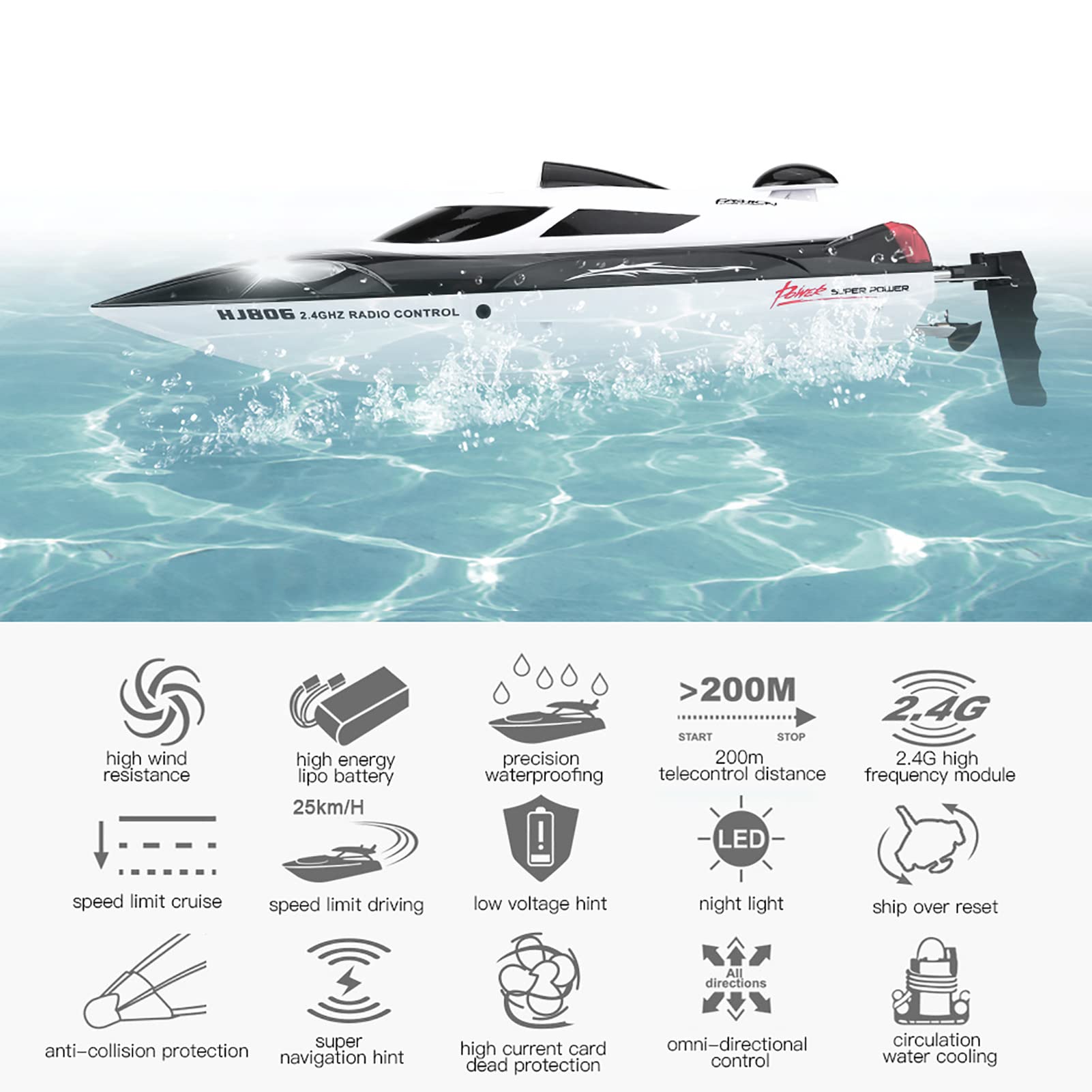 Barcos teledirigidos con Radio de 2,4G, barco de carreras de Control remoto de alta velocidad de 25 KM/H, batería de 7,4 V de capacidad, barcos teledirigidos duales comprar a buen precio Barcos teledirigidos con Radio de 2,4G, barco de carreras de Control remoto de alta velocidad de 25 KM/H, batería de 7,4 V de capacidad, barcos teledirigidos duales comprar a buen precio