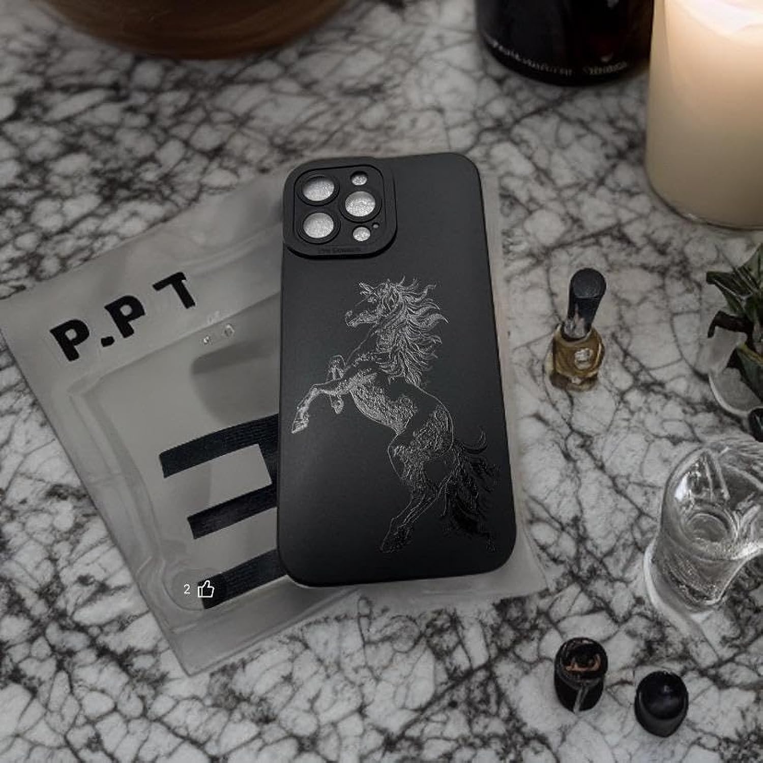 Protective Case for iPhone 14 Pro Max nice texture and unisex shape horse desgn