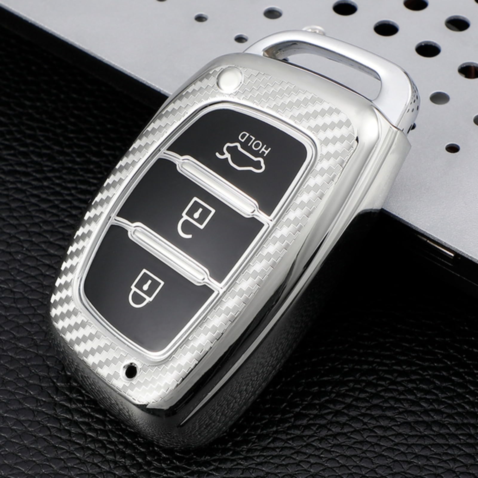Funda para llave de coche Hyundai con 3 botones para Tucson Sonata y Elantra 8