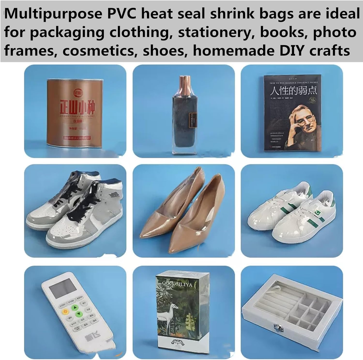 100-Pack Shoe Shrink Wrap Bags - 11x18 Inches Sneaker Heat Shrink Wrap for Men & Women - Shoe Organizer Bags to Prevent Sole Yellowing & Keep Dust Away (100) - Image 6