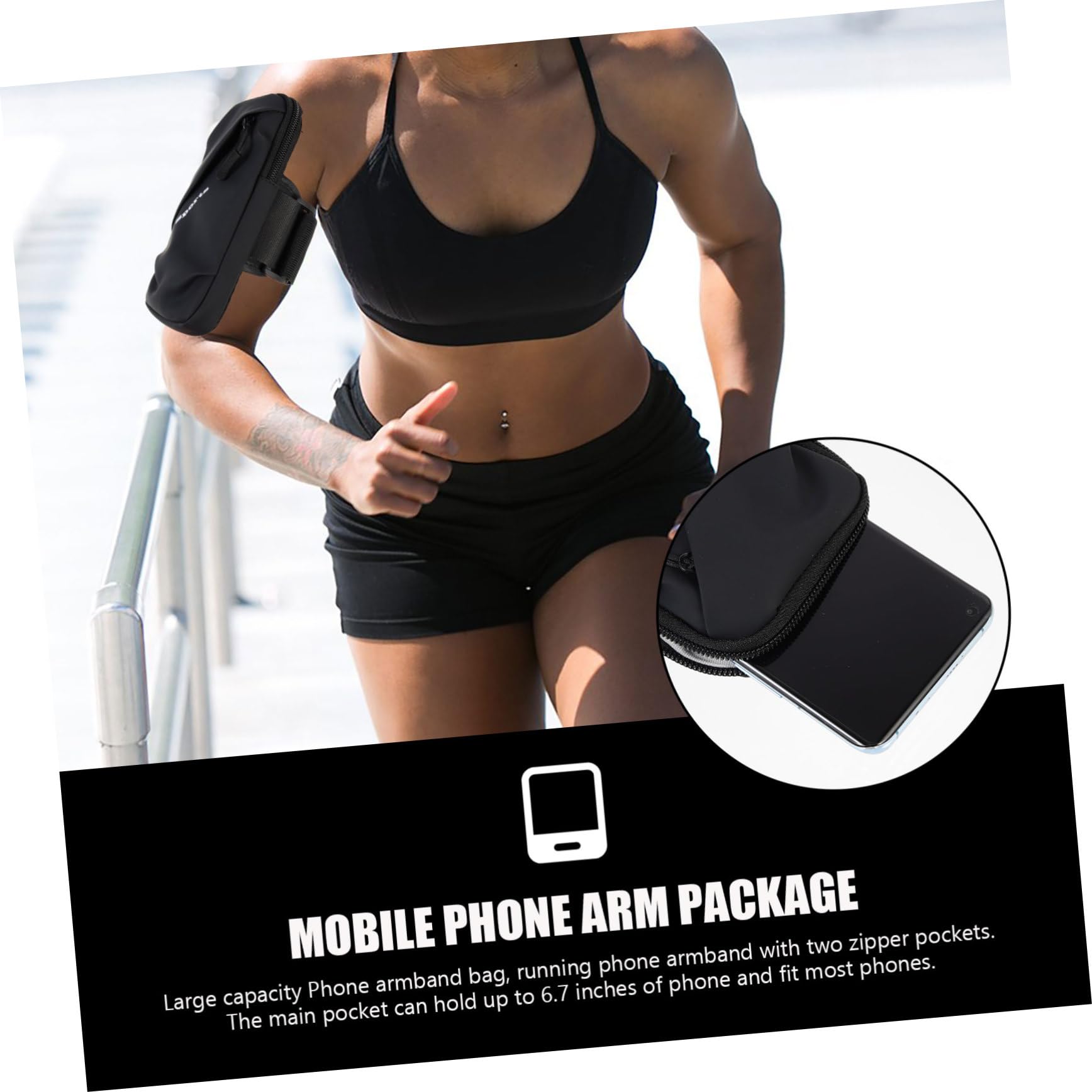 OSALADI 4 Uds Bolsa De Brazo Corriendo Brazaletes Para Teléfono Celular Bicicleta Bolsa De Teléfono Brazalete Soporte De Para Correr Corriendo Brazalete o a