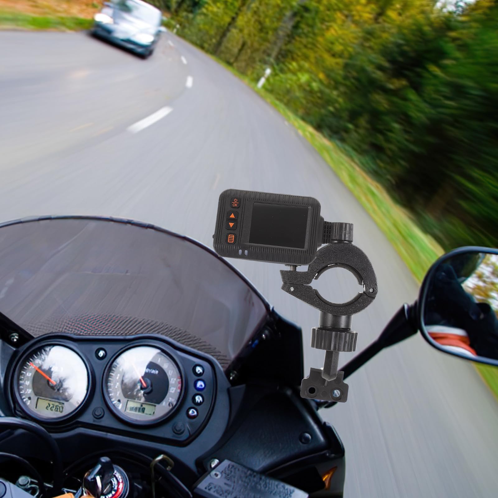 Caméra Embarquée de Moto Avant Arrière 1080p, Grand Angle