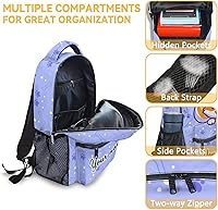 Vista 6 de Linda mochila Corgi, mochila escolar de 16 pulgadas con correas ajustables, duradera, ligera, mochila escolar