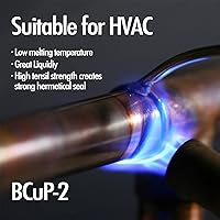 Vista 5 de 40 Varillas de Soldadura de Cobre BCuP-2 (5/64" x 9.8") 2mm de Fósforo Redondas Autoflujo para Soldadura de Latón Varillas de Soldadura para TIG