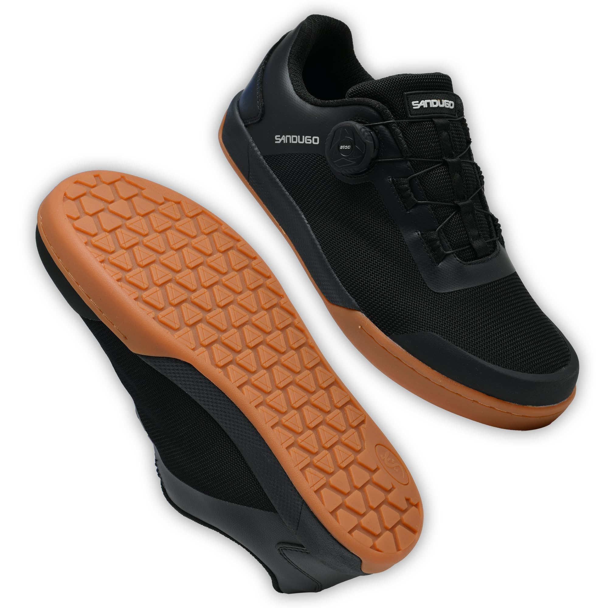 MTB Mountain Bike Shoes for XC/Enduro/DH Cycling, Speed Lace Dial System Stability(Flat Pedal/Clipless Version)