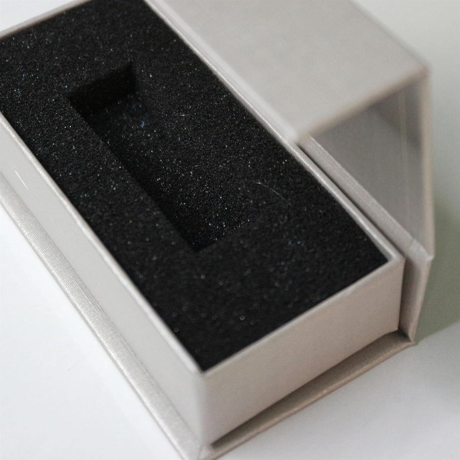 4x Magnetic USB Presentation Gift Boxes, Textured Silver, flash drives, removable drives, Wedding, Photography