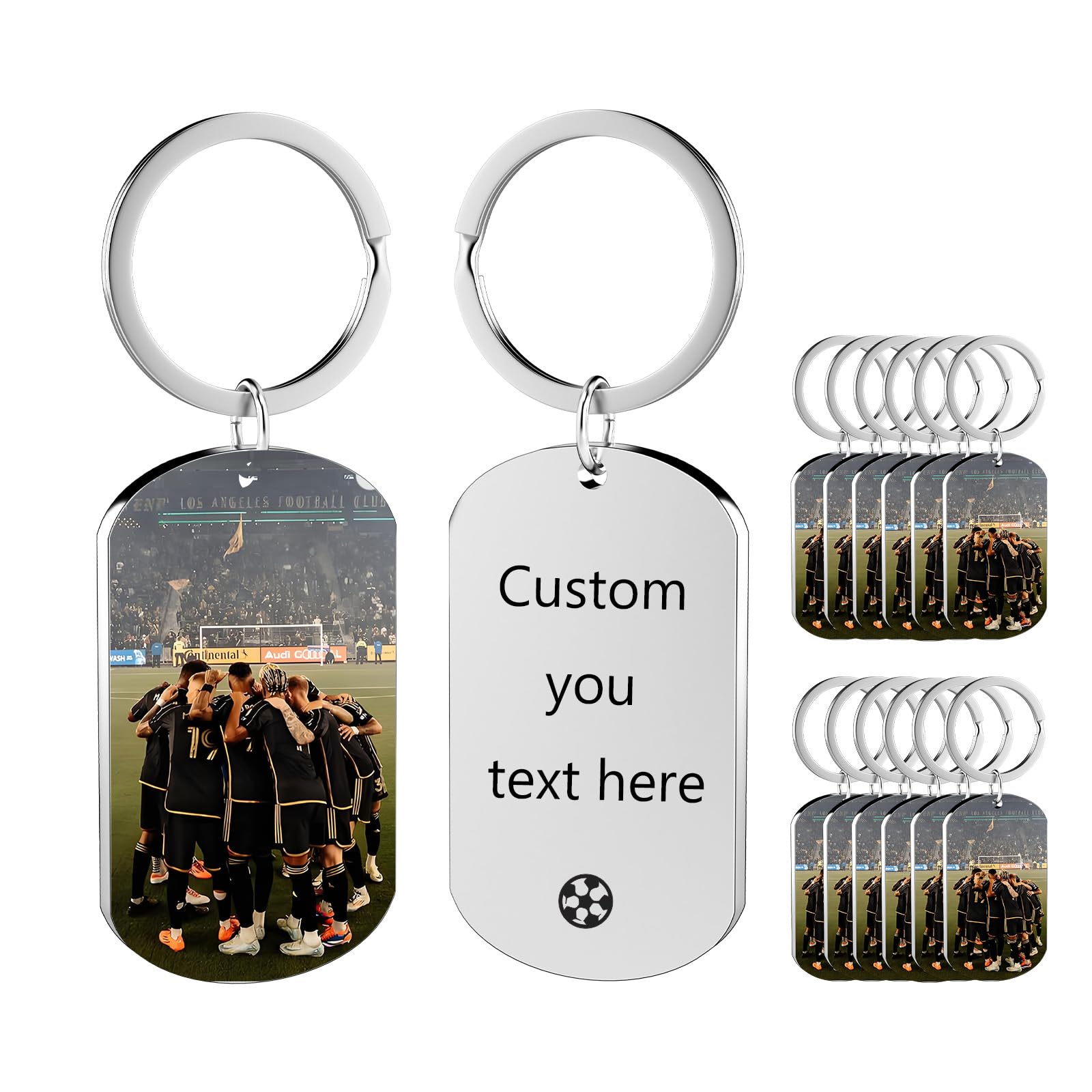 10 ~ 50pcs Custom Keychain con il testo dell'immagine Foto personalizzata KeyChain su misura per la raccolta e la commemorazione
