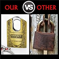 Vista 6 de 3 Keys 40mm Heavy Duty Warehouse Shrouded Hardened Keyed Padlock Top Security Lock