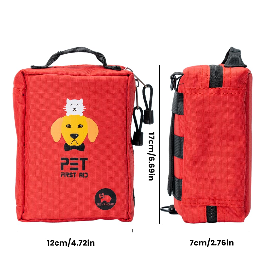 Juego de primeros auxilios para perros, gatos, conejos, mascotas, impermeable, incluye 160 unidades de equipos de primeros auxilios, cuidado del hogar y emergencias, rescate de emergencia al