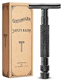 Gunmetal Safety Razor for Men&comma; Double Edge Stainless Steel Razor&comma; Precision Shaving with Heavy-Duty Construction&comma; Designed for a Close Smooth Shave&comma; Prevents Irritation&comma; Gunmetal Finish
