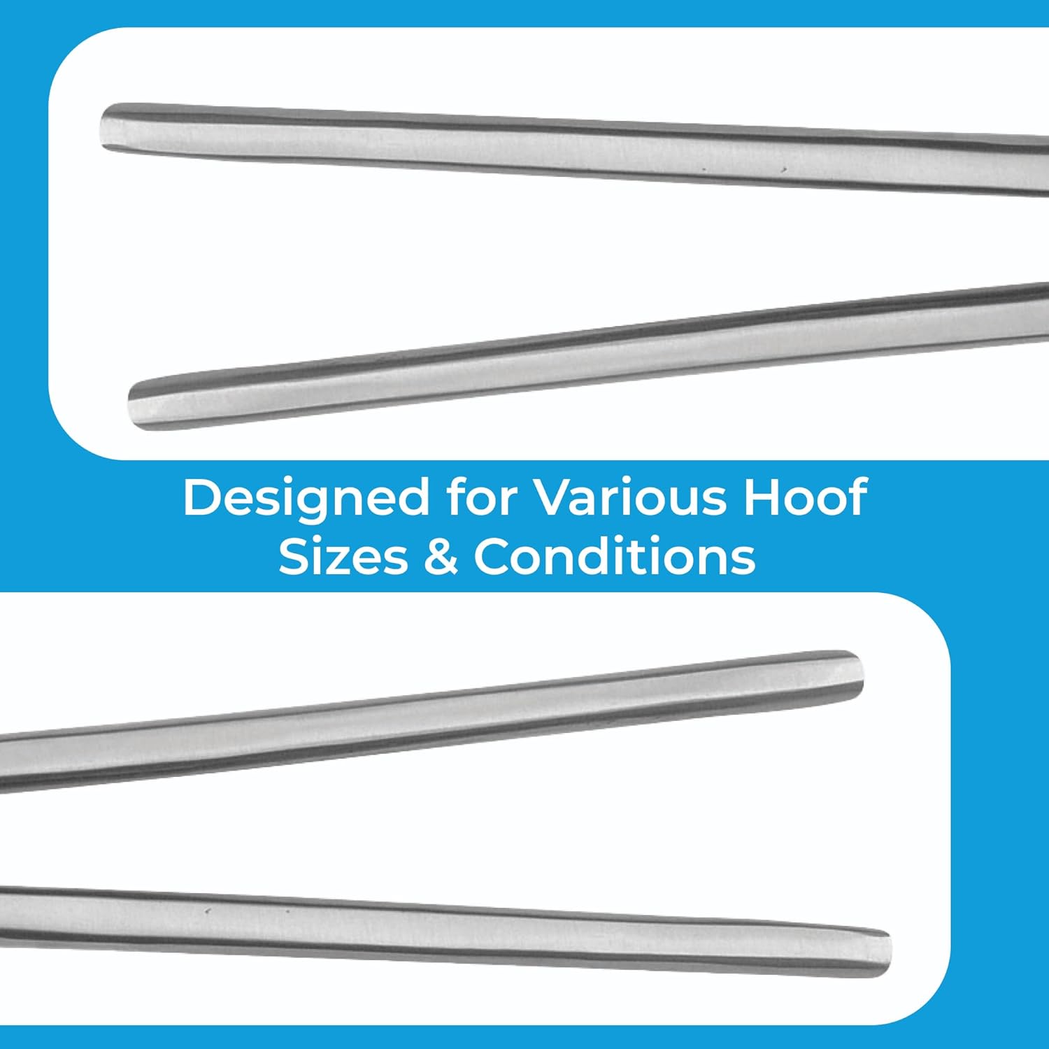 13" Silver Curved Jaw Clincher, Professional Farrier Tool for Horseshoeing, Hoof & Nail Clinching, Durable Horseshoe Clincher