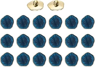 uxcell 20Pcs Shank Buttons, 21mm/0.8" Irregular Resin Vintage Decorative Pattern Sewing Buttons Fastener Accessories for Blazer Clothing Coat Jacket Suit Cardigan Crafts, Navy Blue