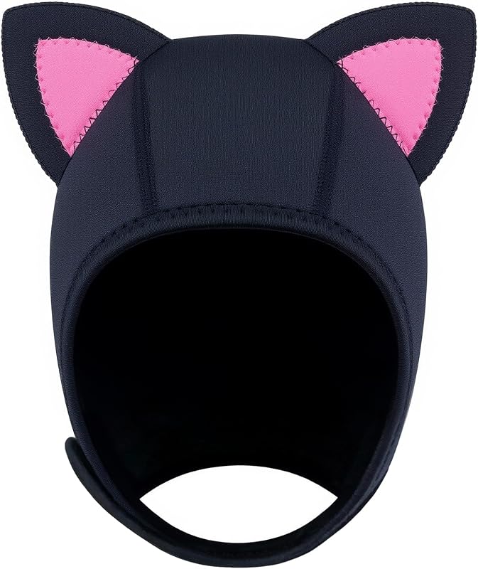 Capucha de Buceo, Capucha de Traje de Neopreno Térmico con Orejas de Gato para Hombres y Mujeres | Gorro de natación de neopreno de 3 mm con ventilación de flujo, gorro de traje de neopreno para bucear, practicar surf, deportes acuáticos