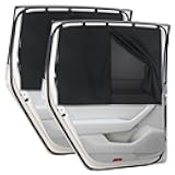 Car Window Shades, 2 PCS Magnetic Double Layer Auto Sun Shade for Side Windows Privacy Full Covers/Half Shade Options Back Car Window Curtains for Baby Protection