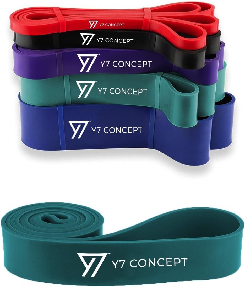 Y7 Concept Resistance Bands – Assisted Pull Up Bands – Exercise Bands for Men & Women – Workout Bands Long for CrossFit - Powerlifting - Mobility Bands (One Band)