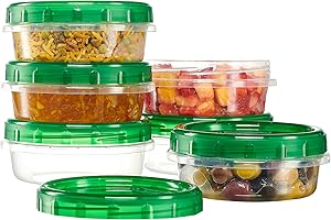 PLASTICPRO 8 oz Twist Cap Food Storage Containers With Lids