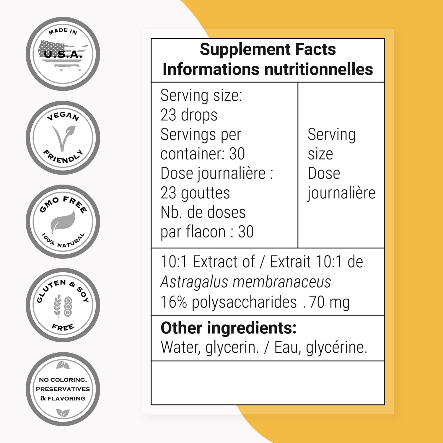 Astragalus-Extrakt 30 ml - Unterstützt das natürliche Immunsystem - Steigert die Widerstandsfähigkeit - Astragalus-Extrakt mit einem Polysaccharid Gehalt von 16% - Flüssig - Vegan - Supersmart