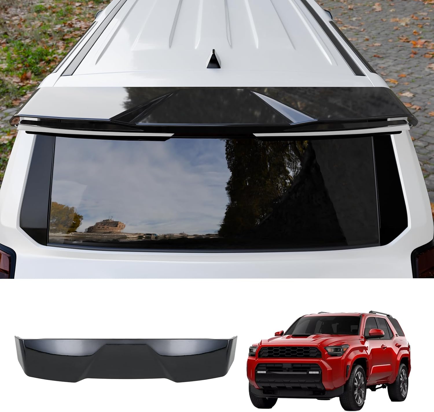 Spoiler Wing Compatible with 2025 2026 Toyota 4Runner Rear Trunk Spoiler Wing ABS Plastic Tail Lip for Toyota 4 Runner Accessories (Glossy Black)