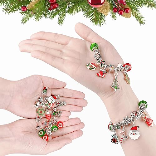 Miniatura 3 de Calendario de Adviento 2023 para niñas, kit de joyería para hacer pulseras, calendario de cuenta regresiva de 24 días de Navidad, regalo de Navidad