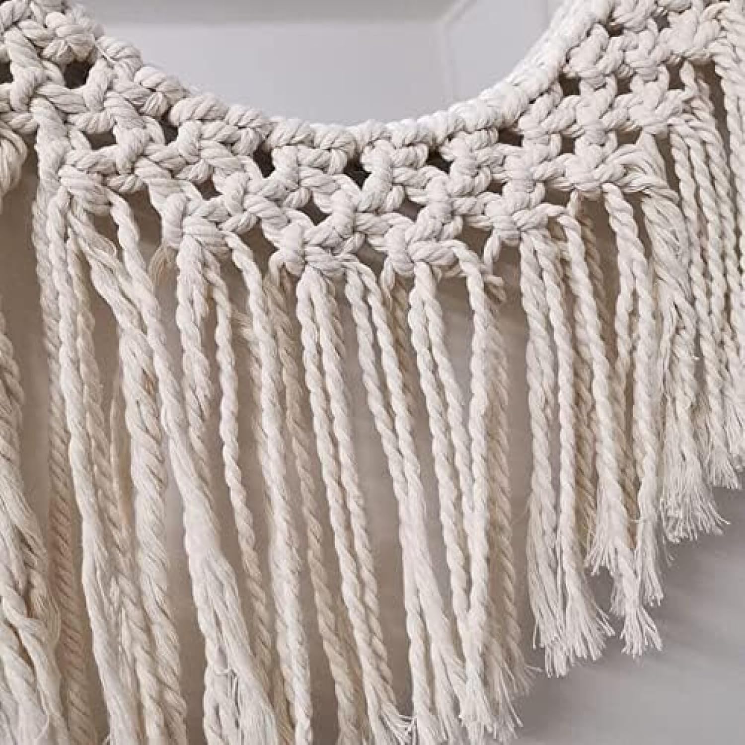Wiszące Lustro ścienne Z Okrągłym Lustrem W Kształcie Słońca I Księżyca Z Makramy W Stylu Boho Rustykalnym, Do Salonu, Sypialni, Domu, C Section With Mirror