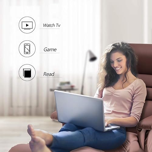 Miniatura 32 de MCombo Silla reclinable con otomana, silla reclinable con masaje, silla giratoria 360 de piel sintética, 7902 (gris oscuro) Gris