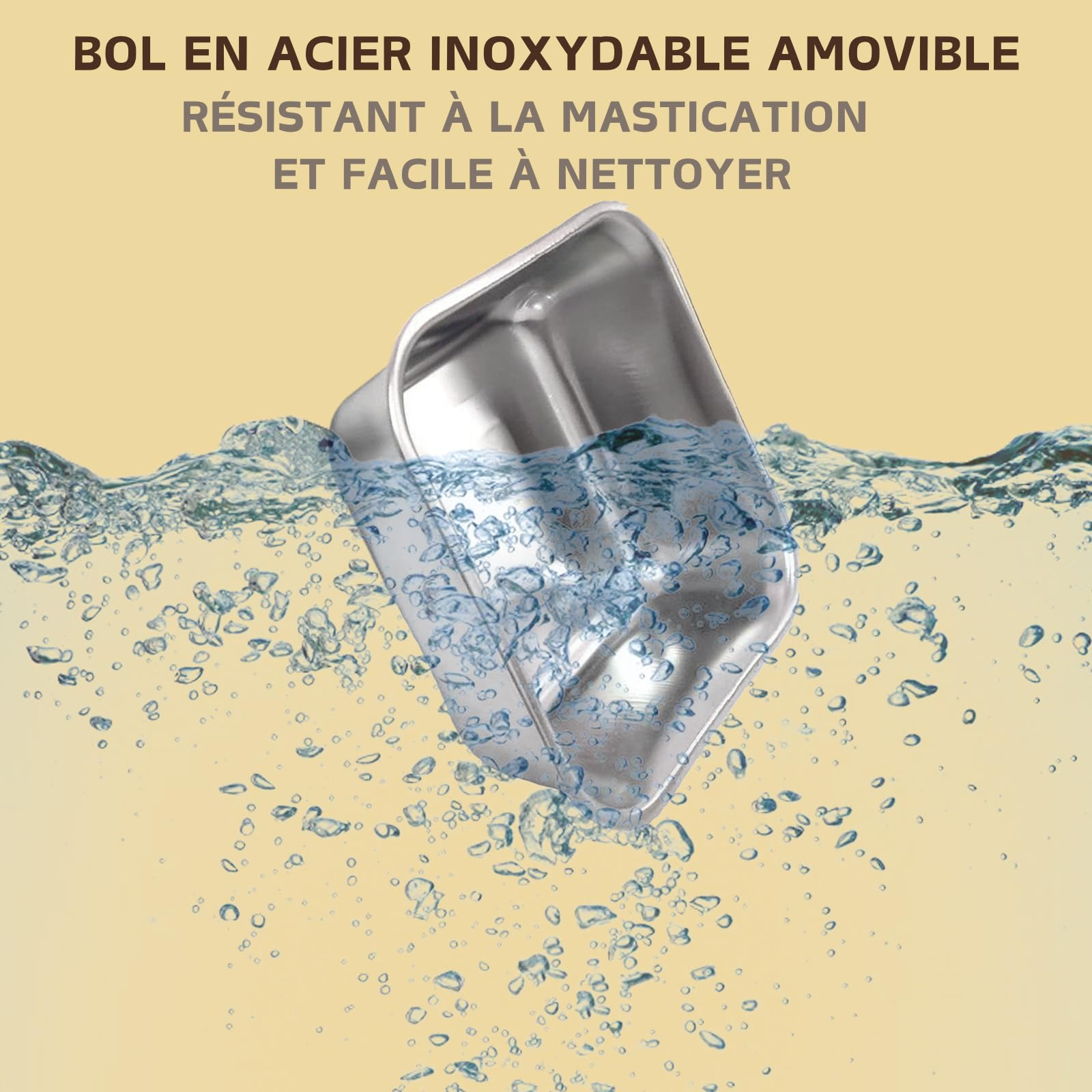 Suspendre Gamelle pour Animal Cage, Amovible Inoxydable 2 en 1 Gamelle Eau Chien Lapin pour Chiot Chat Lapin Cochon d'Inde Hérisson Oiseaux (Vert)