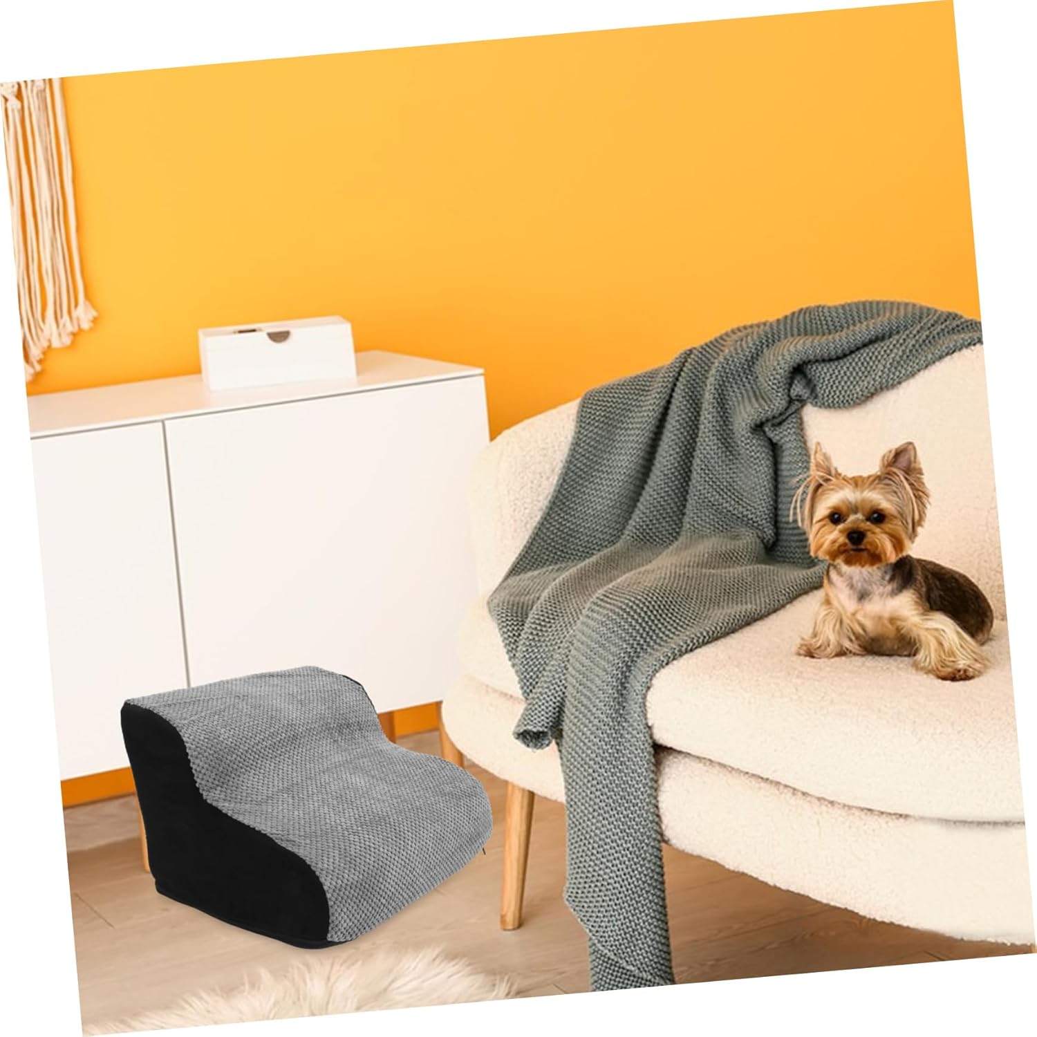 High-Density Foam Dog Stairs Non-Slip Wide PET Ramp for Dogs and Cats Comfortable and Easy to Climb for Sofas and Beds