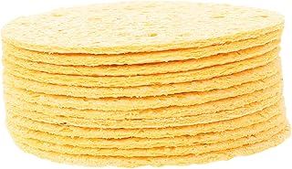 BCOATH 12pcs Hermit Crab Sponge Round Sponge Hermit Crab Accessories Hermit Crab Supplies Pet Crab Sea Sponge Unbleached Water Dish Hermit Crab Humidity Tank Soldering Stations