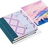 2 Pack Arrtx Square Watercolor Sketchbook, 5.47x5.47'', 140 LB, 300 GSM, 100% Cotton Paper, Cold Press, 48 Sheets, Hardcover Watercolor Journal for Use As Travel Notebook for Artists Adults Students