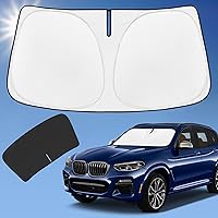 Vista 68 de Parasol de 4 capas para parabrisas, ajuste personalizado, tela 240T, parasol retráctil que bloquea los rayos ultravioletas, accesorios para automóvil