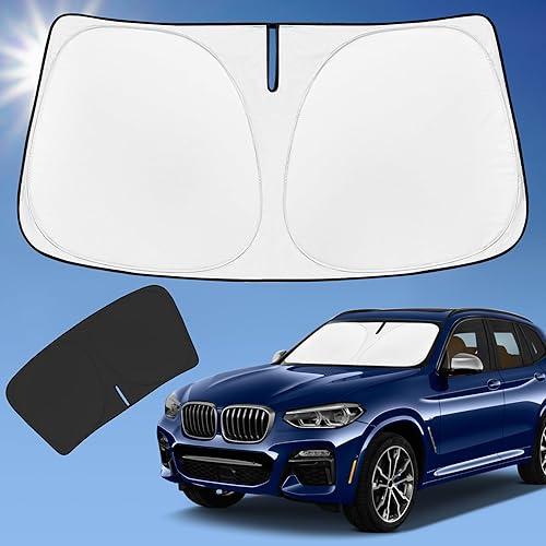 Miniatura 68 de Parasol de 4 capas para parabrisas, ajuste personalizado, tela 240T, parasol retráctil que bloquea los rayos ultravioletas, accesorios para automóvil