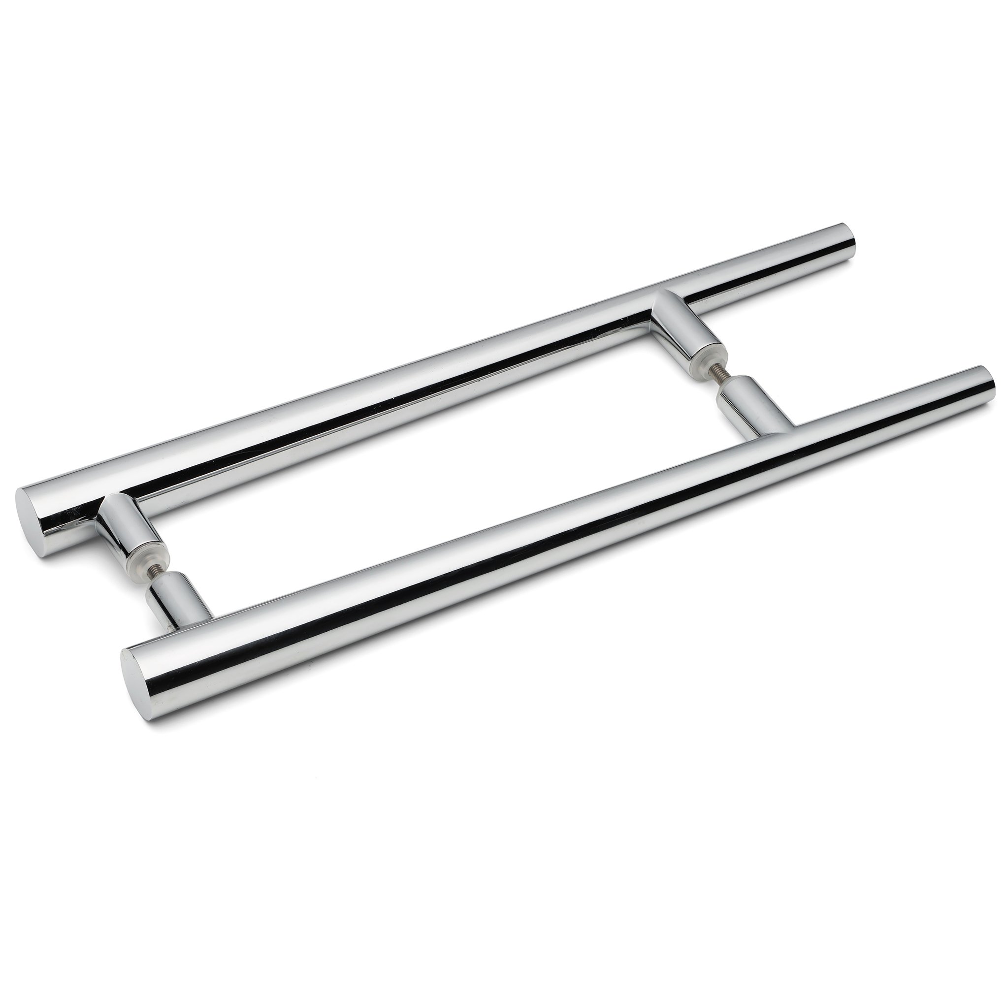 ShowerPart Chrome Plastic Modern Shower Door Handle, 160mm, 7mm Screw, 5-8mm Glass Thickness, 1x