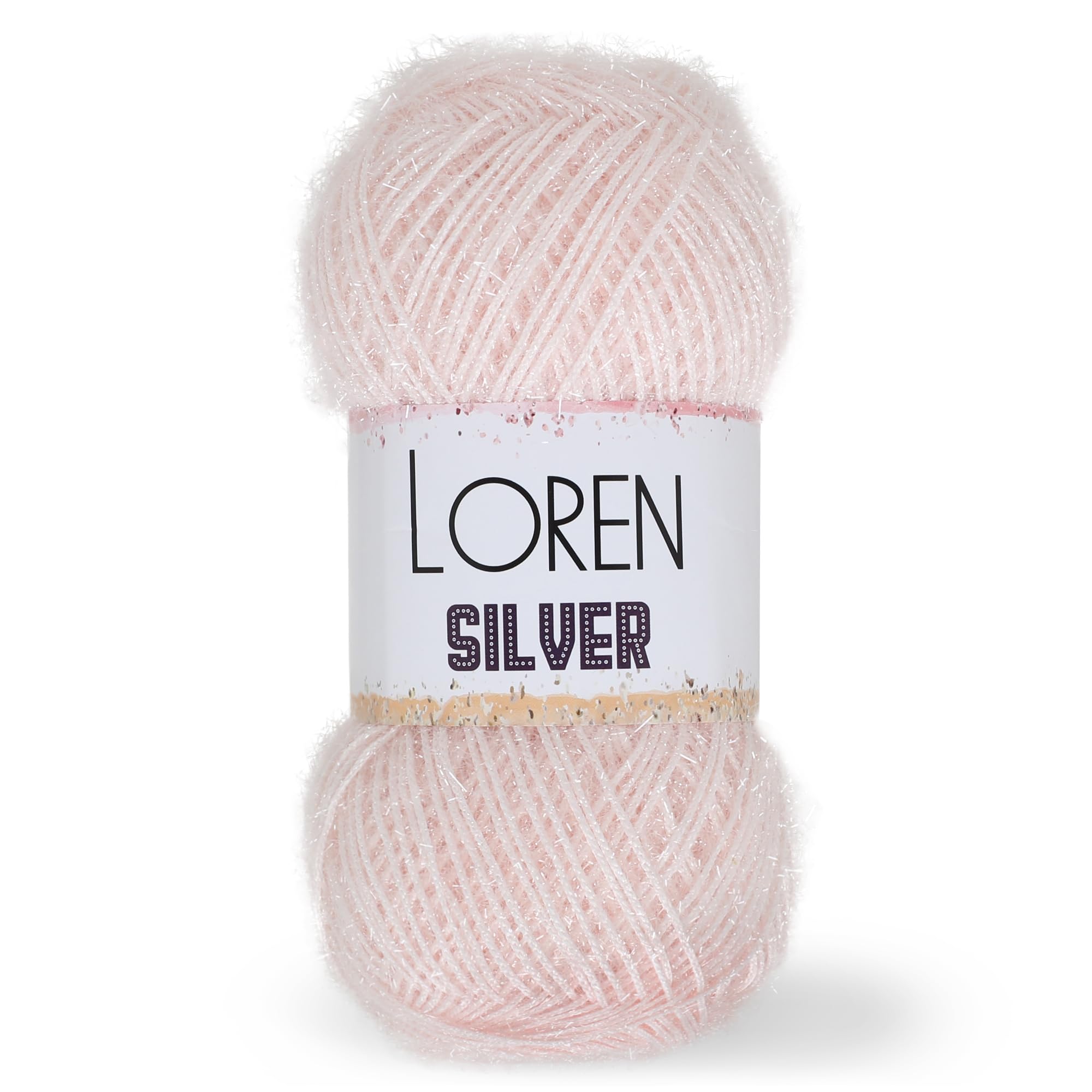 Fil métallique scintillant rose poudré 100g en micro-polyester souple